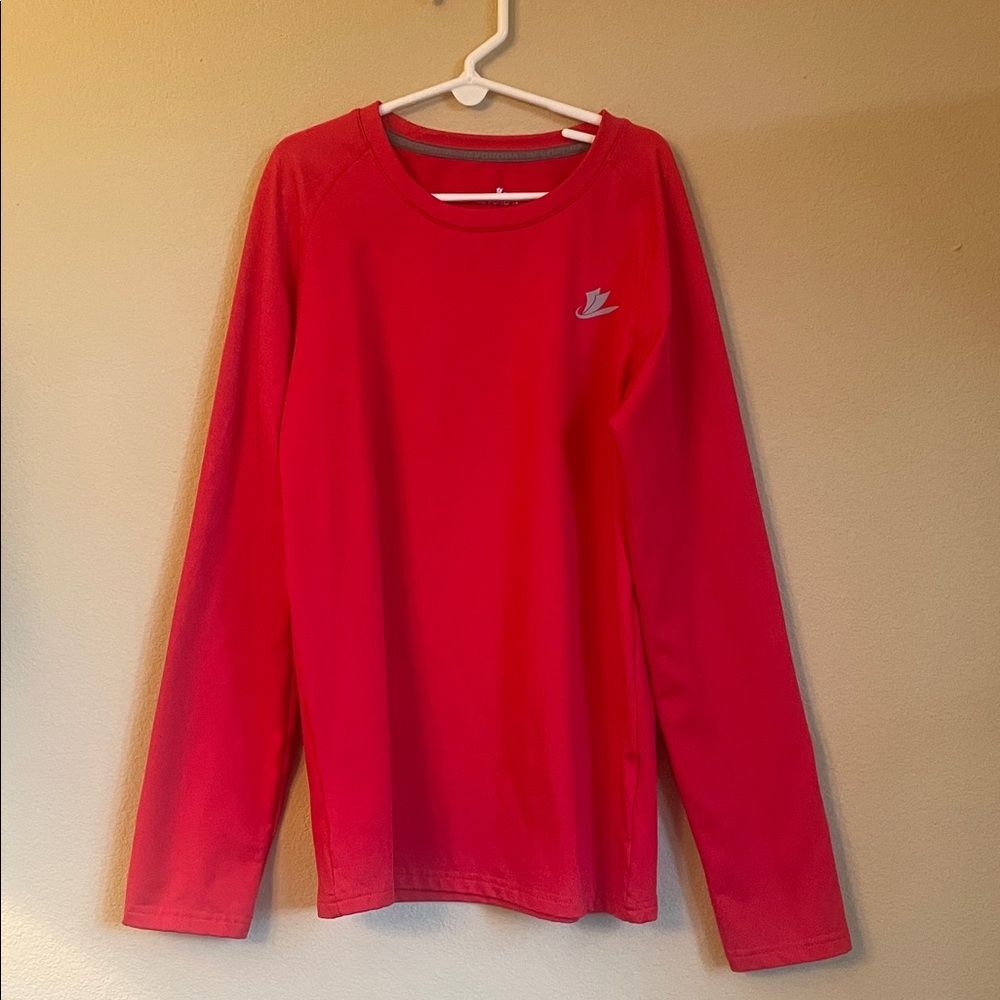 Boys base layer tee youth L. Red Long Sleeve Kids Shirt Devoropa